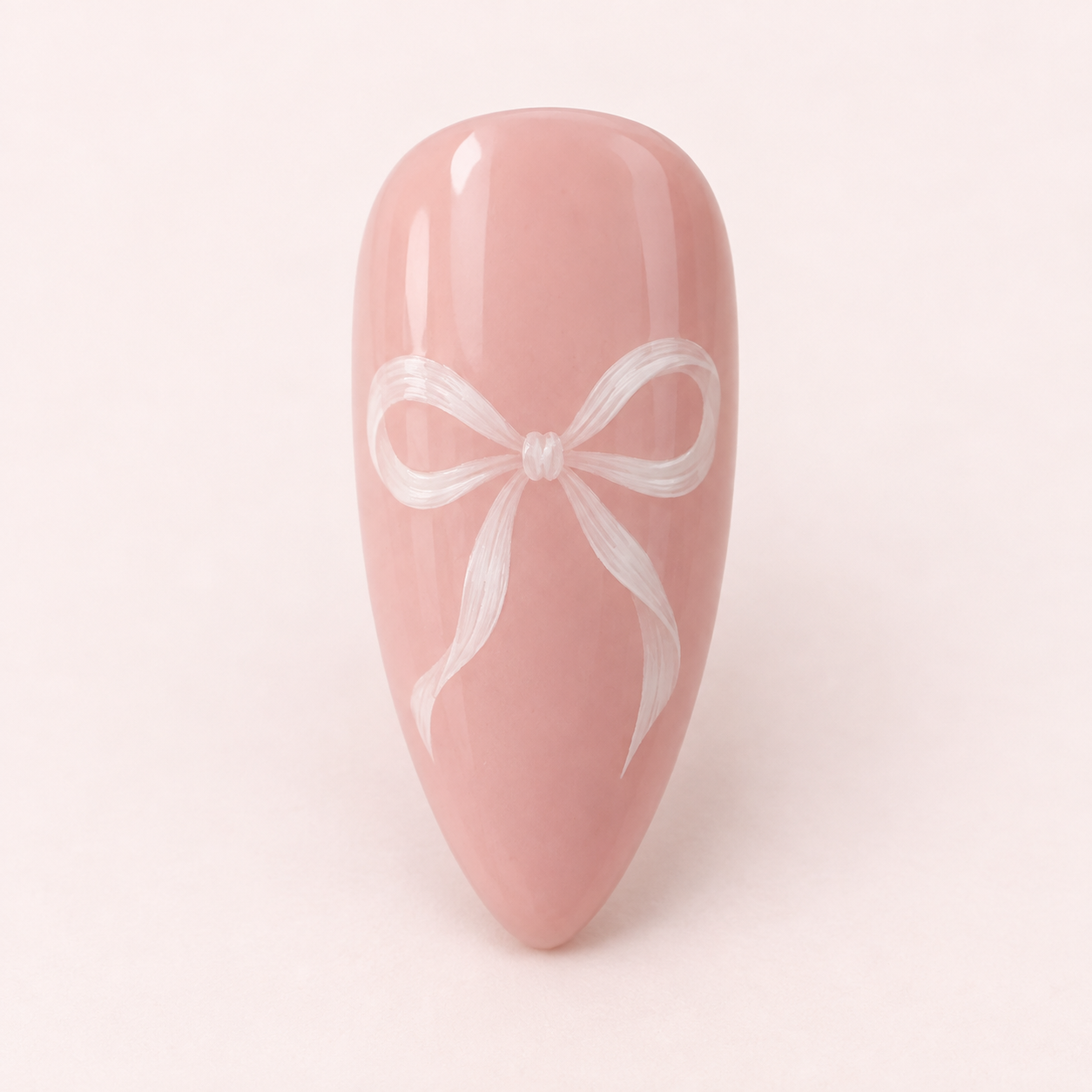 One Blush Bow concept nail