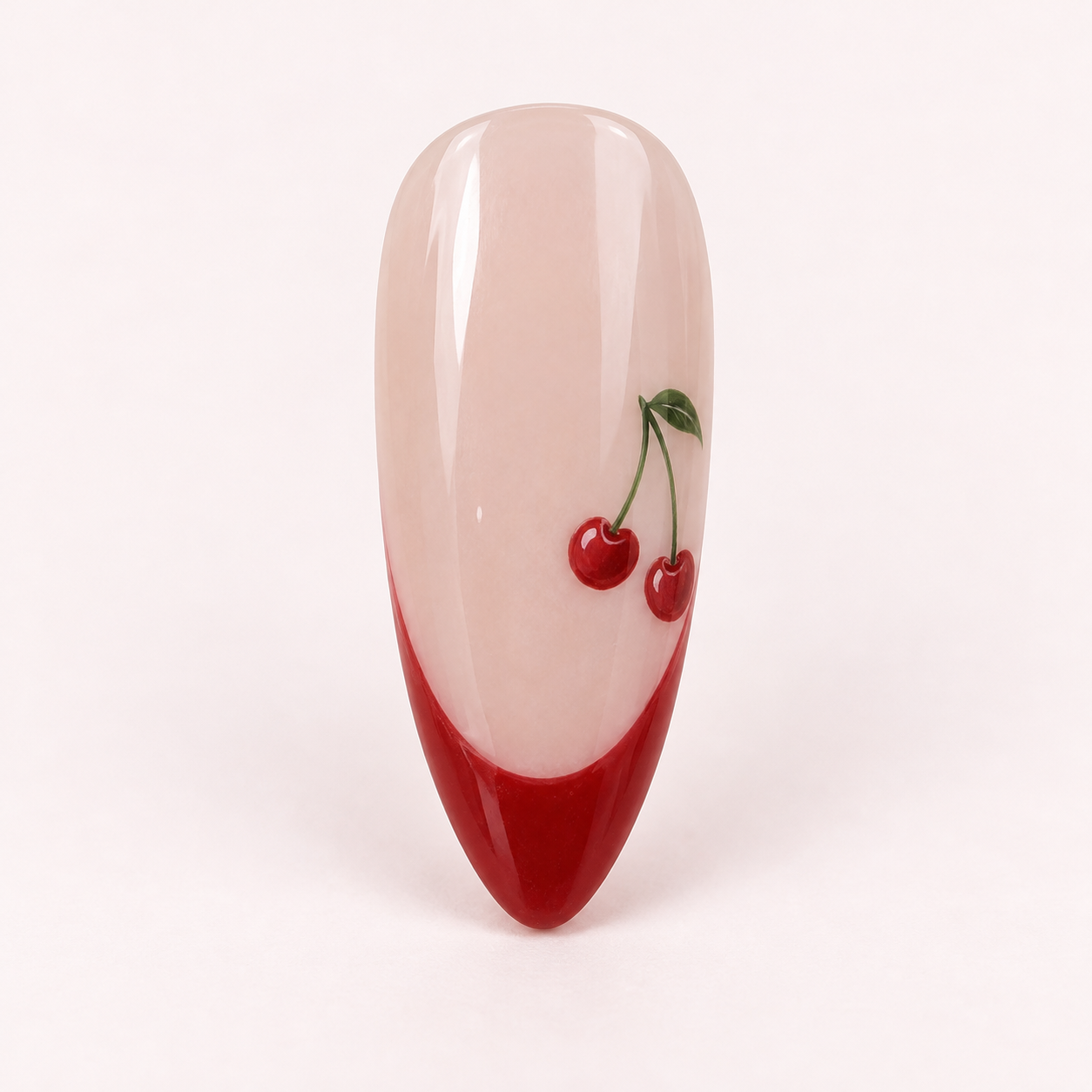 One Cherry French concept nail