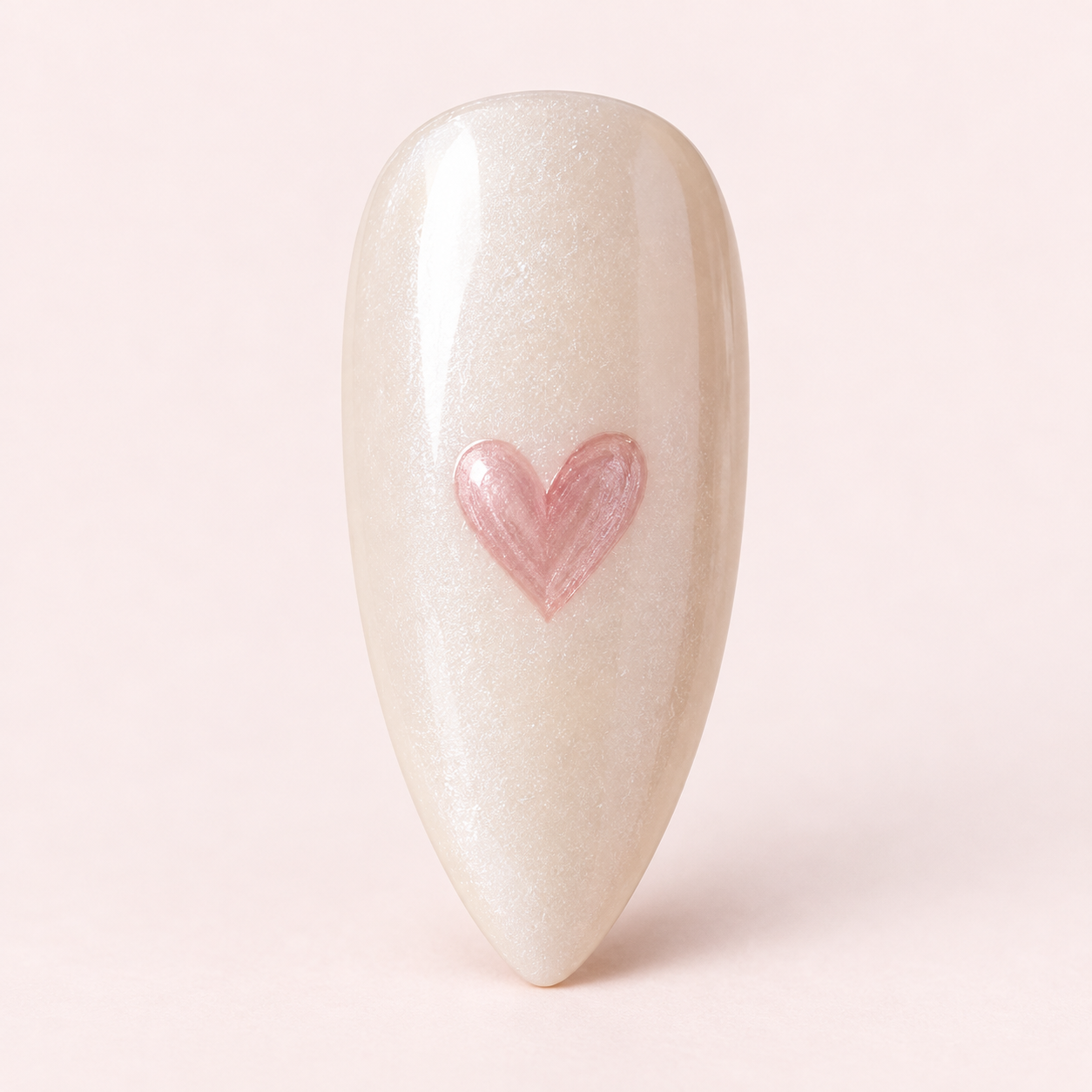 One Pearl Heart concept nail