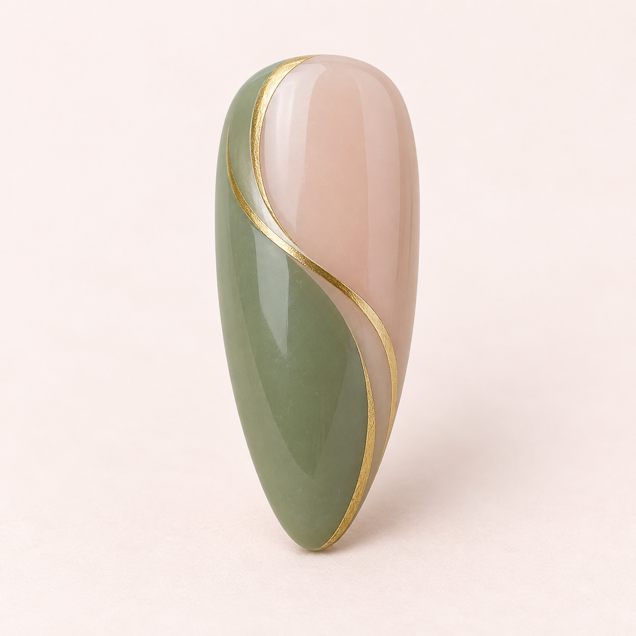 One Sage Swirl concept nail