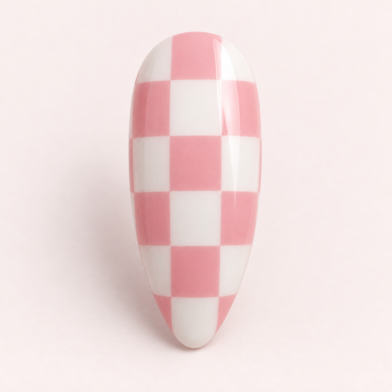One Pink Checkerboard concept nail